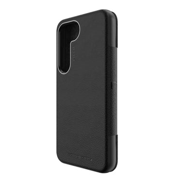 EFM Monaco Case Armour ELeather & D3O 5G Plus Samsung Galaxy S23+ - Black Grey